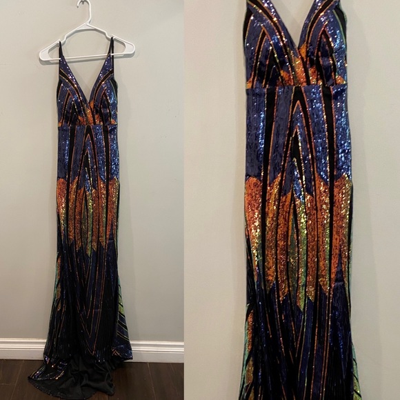Sequin Evening Gown. Pageant. red carpet. Events - Picture 2 of 14